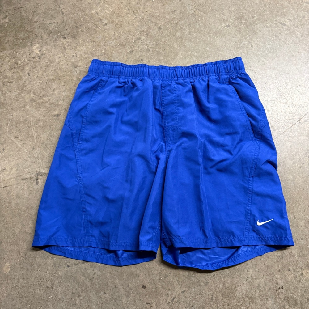 Nike Mens Athletic Training Shorts Royal Blue Mesh Lined Size M 7 Inch Inseam